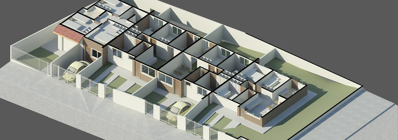Projeto arquitetura residências em série em BIM - mercado imobiliário
