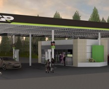 Fachada posto de combustíveis - GP Combustíveis - Logi Arquitetura - projetos para varejo